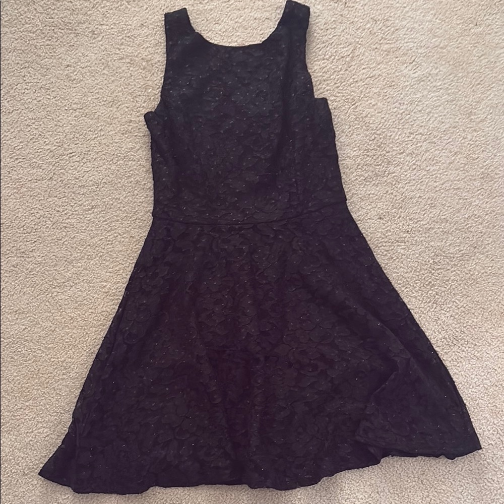 Black Flowing Sparkly cocktail dress